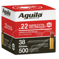 Aguila Super Extra 22 Long Rifle Ammunition 38 Grain Plated Hollow Point Box of 500
