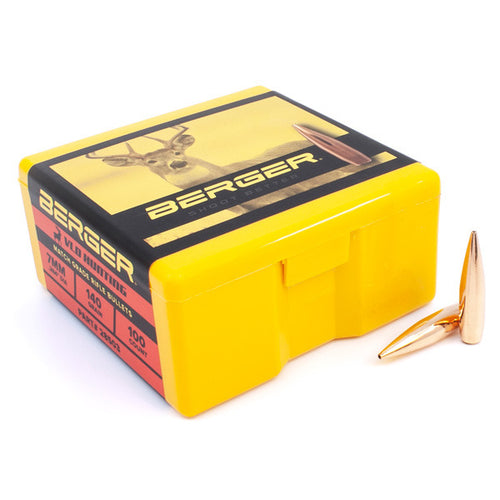 Berger VLD Hunting 28 Caliber, 7mm (.284 Diameter) Bullets 140 grain Boat Tail Hollow Point Box of 100