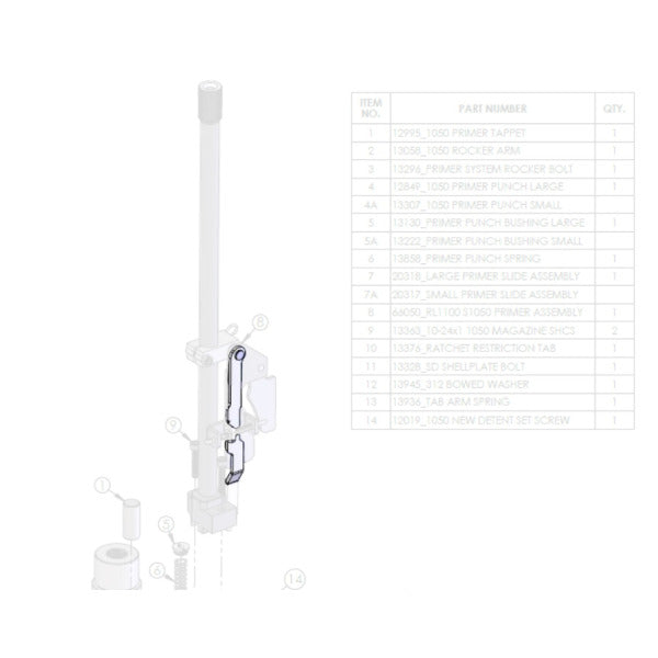 DILLON PRIMER CAM/ARM ASM for:RL1100/SUP1050