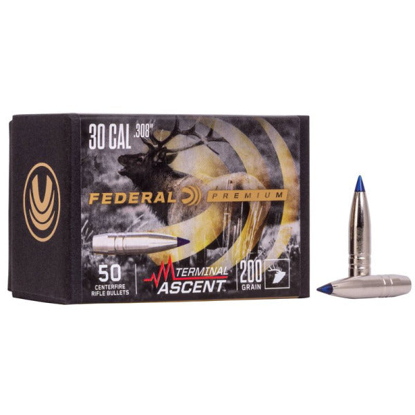 Federal Premium Terminal Ascent 30 Caliber (.308 Diameter) Bullets 200 grain Polymer Tip Box of 4