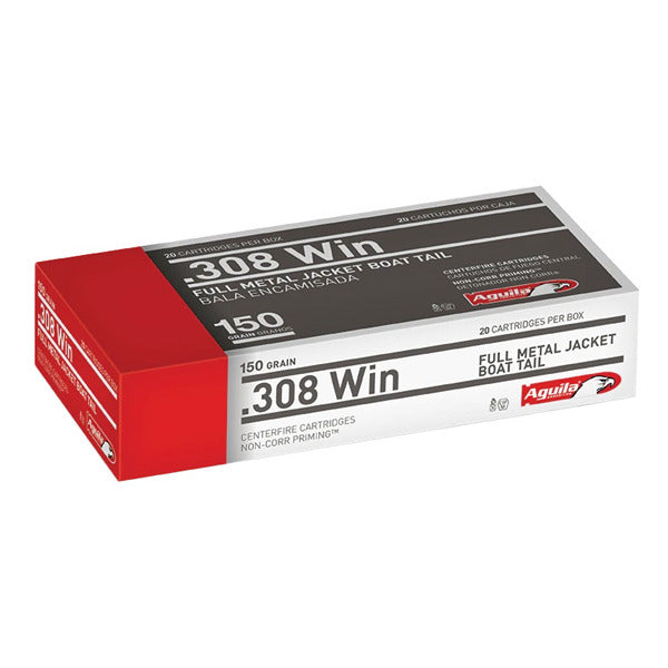 Aguila 308 Winchester Ammunition 150 Grain Full Metal Jacket Box of 20