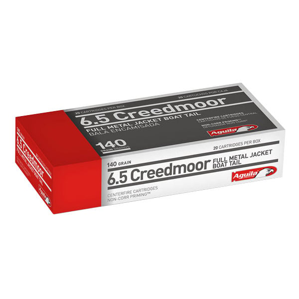 Aguila 6.5 Creedmoor Ammunition 140 Grain Full Metal Jacket Box of 20