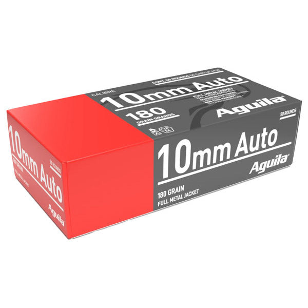 Aguila 10mm Auto Ammunition 180 Grain Full Metal Jacket Box of 50