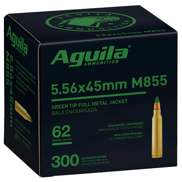 Aguila 5.56x45mm NATO Ammunition 62 Grain Full Metal Jacket Box of 300