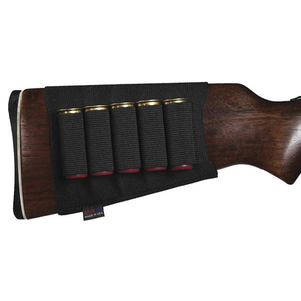 GROVTEC BUTTSTOCK AMMO HOLDER SHOTGUN OPEN BLACK