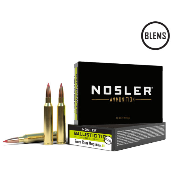 Nosler Ballistic Tip 7mm Remington Magnum Ammunition 160 Grain Polymer Tip Box of 20
