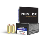 Nosler Defense 10mm Auto Ammunition 200 Grain Jacketed Hollow Point Box of 20