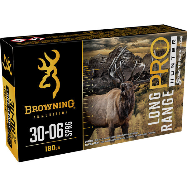 Browning Long Range Pro Hunter 30-06 Springfield Ammunition 180 Grain Sierra Tipped GameKing Polymer Tip Box of 20
