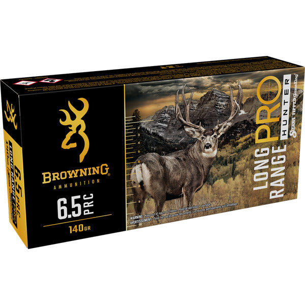 Browning Long Range Pro Hunter 6.5 PRC Ammunition 130 Grain Sierra Tipped GameKing Polymer Tip Box of 20