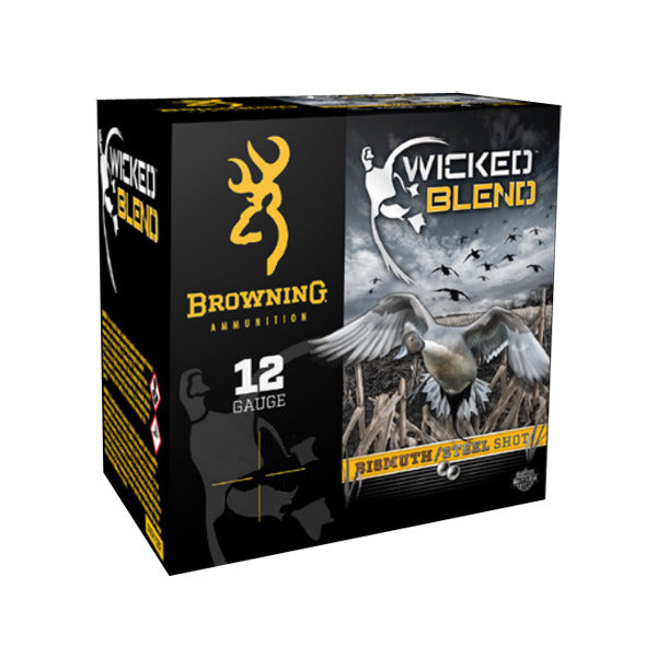 Browning Wicked Blend 12 Gauge Ammunition 3" #BB & 1 Bismuth 1-1/4 oz 1450 fps Bismuth/Steel Box of 25