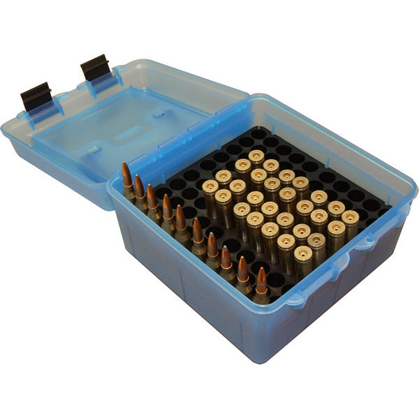 MTM RIFLE HANDLED 100rd 22250-458/CLR BLUE 12/CS