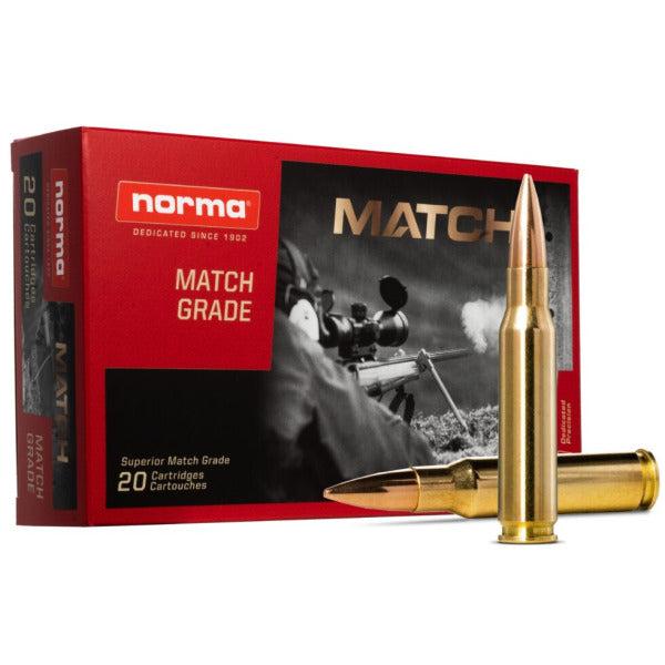 Norma Golden Target Match 308 Winchester Ammunition 175 Grain GTX Boat Tail Hollow Point Box of 20