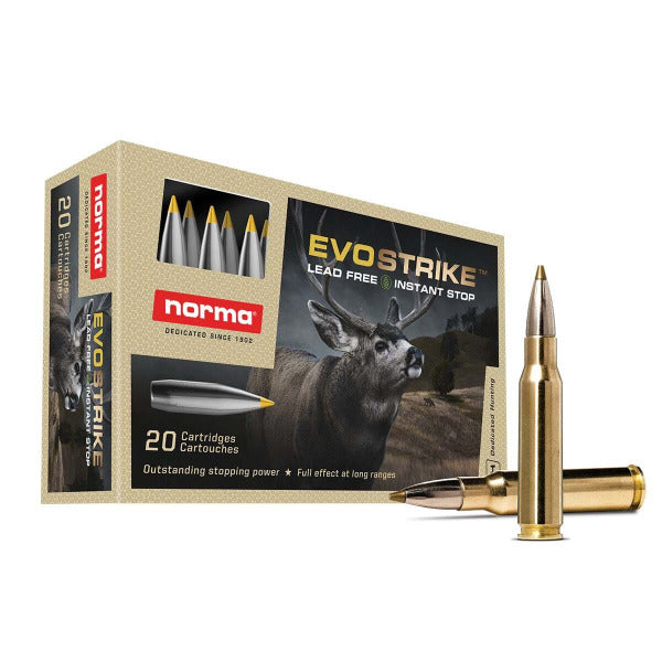 Norma 6.5 Creedmoor Ammunition 93 Grain EvoStrike Polymer Tip Box of 20