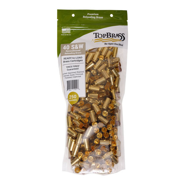 Top Brass 40 S&W Brass Bag of 250