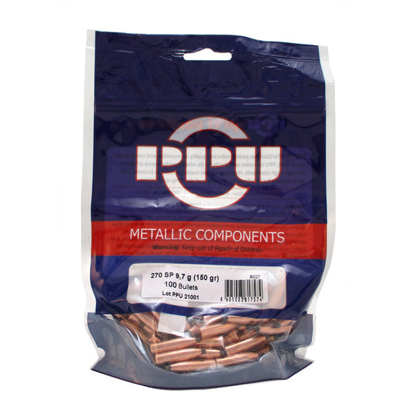 Prvi Partizan 277 Caliber, 6.8mm (.277 Diameter) Bullets 150 grain Spire Point Bag of 100