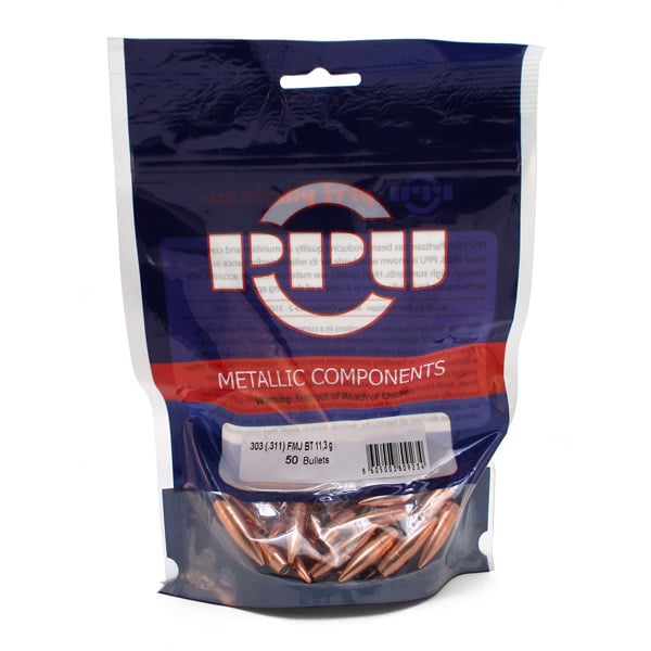 Prvi Partizan .311 Diameter Bullets 170 grain Full Metal Jacket Bag of 50