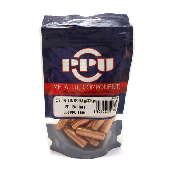 Prvi Partizan 375 Caliber (.375 Diameter) Bullets 300 grain Full Metal Jacket Bag of 20