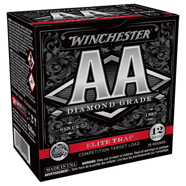 Winchester AA Diamond Grade Elite Trap 12 Gauge Ammunition 2-3/4" #7.5 1-1/8 oz 1250 fps Case of 250