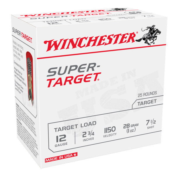 Winchester Super-Target 12 Gauge Ammunition 2-3/4" #7.5 1 oz 1150 fps Case of 250