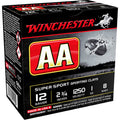 Winchester AA 12 Gauge Ammunition 2-3/4" #8 1 oz 1250 fps Case of 250
