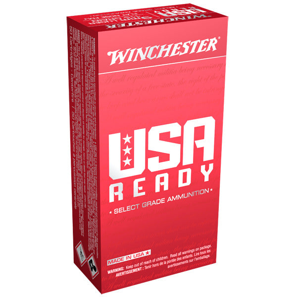 Winchester USA Ready 9mm Luger Ammunition 115 Grain Full Metal Jacket Box of 50