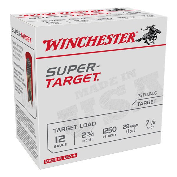 Winchester Super-Target 12 Gauge Ammunition 2-3/4" #7.5 1 oz 1250 fps Case of 250