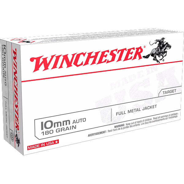 Winchester White Box 10mm Auto Ammunition 180 Grain Full Metal Jacket Box of 50