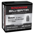 Winchester Silvertip 9mm (.355 Diameter) Bullets 115 grain Jacketed Hollow Point Box of 10