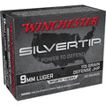 Winchester Silvertip 9mm Luger Ammunition 115 Grain Jacketed Hollow Point Box of 20