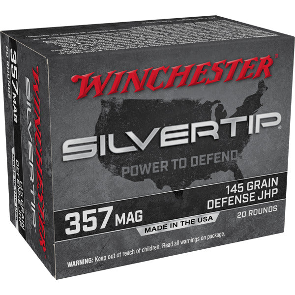 Winchester Silvertip 357 Magnum Ammunition 145 Grain Hollow Point Box of 20