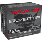 Winchester Silvertip 357 Magnum Ammunition 145 Grain Hollow Point Box of 20