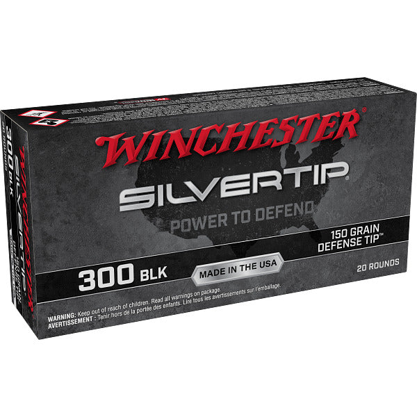 WINCHESTER AMMO 300 BLK 150gr SILVERTIP DEF 20/bx 10/cs