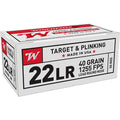 Winchester USA 22 Long Rifle Ammunition 40 Grain Lead Round Nose Box of 50