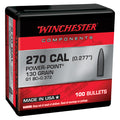 Winchester Power Point 277 Caliber, 6.8mm (.277 Diameter) Bullets 130 grain Soft Point Box of 10