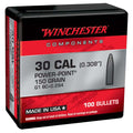 Winchester Power Point 30 Caliber (.308 Diameter) Bullets 150 grain Soft Point Box of 10