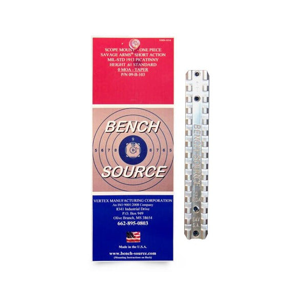 BENCH SOURCE BASE SAV SA 1pc RND PICATINNY 0 MOA