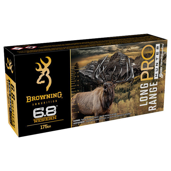 Browning Long Range Pro Hunter 6.8 Western Ammunition 175 Grain Sierra Tipped GameKing Polymer Tip Box of 20