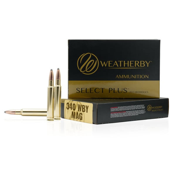 Weatherby 340 Weatherby Magnum Ammunition 250 Grain Hornady InterLock Spitzer Box of 20