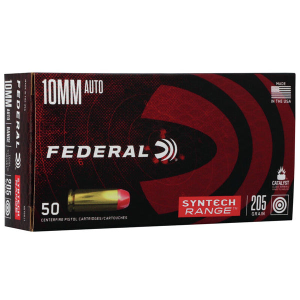 Federal Premium Syntech 10mm Auto Ammunition 205 Grain Total Synthetic Jacket Box of 50
