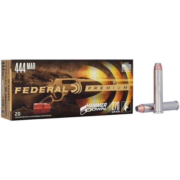 Federal Premium HammerDown 444 Marlin Ammunition 270 Grain Bonded Jacketed Soft Point Box of 20