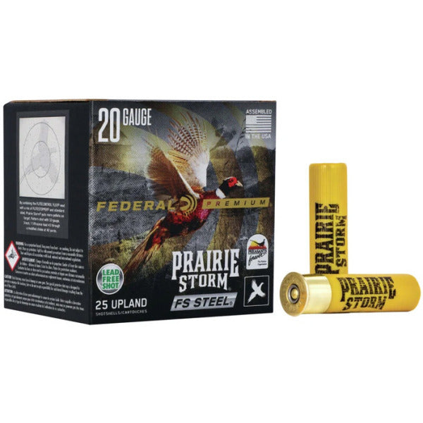 Federal Premium Prairie Storm FS Steel 20 Gauge Ammunition 3" #3 7/8 oz 1500 fps Steel Box of 25