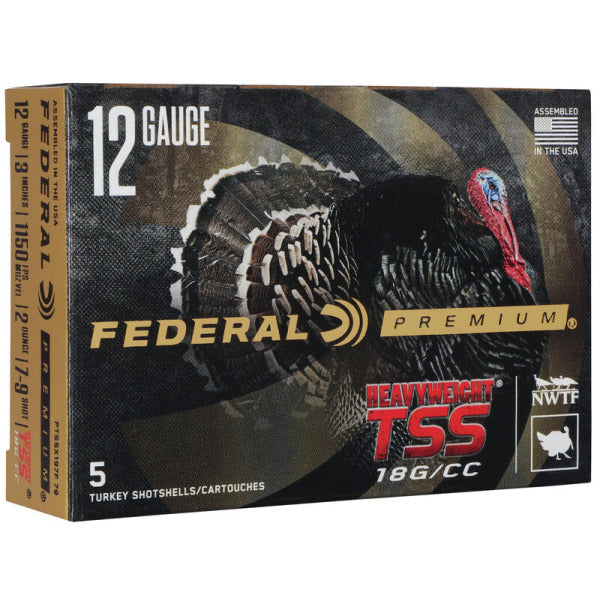 Federal Premium Heavyweight TSS 12 Gauge Ammunition 3" #7, 9 2 oz 1150 fps Tungsten Box of 5