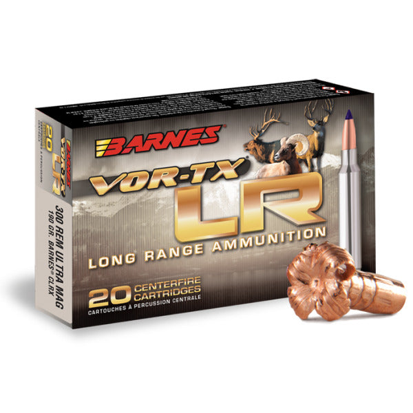Barnes VOR-TX Long Range 7mm Remington Magnum Ammunition 139 Grain LRX Polymer Tip Box of 20