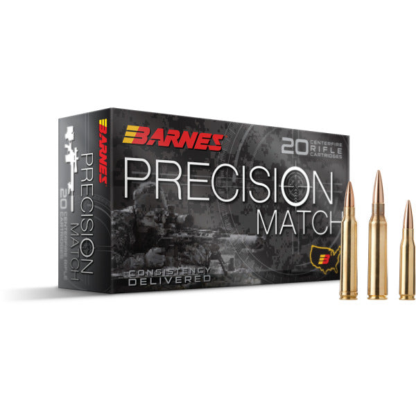 Barnes Precision Match 6.5 Grendel Ammunition 120 Grain Open Tip Match Box of 20