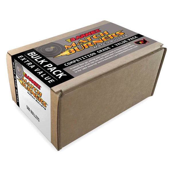 Barnes Match Burner 243 Caliber, 6mm (.243 Diameter) Bullets 105 grain Jacketed Hollow Point Box of 500