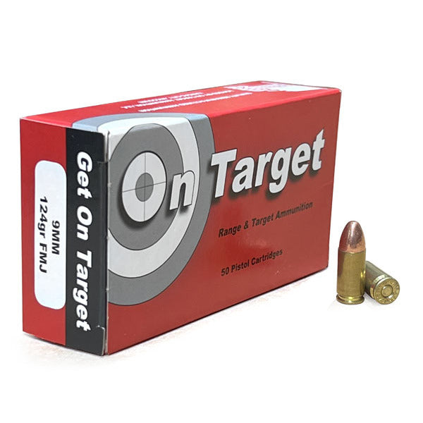 ON TARGET AMMO 9MM LUGER 124gr REMAN 50/BOX