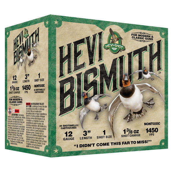 Hevi-Shot Hevi-Bismuth 12 Gauge Ammunition 3" #1 1-3/8 oz 1450 fps Bismuth Box of 25