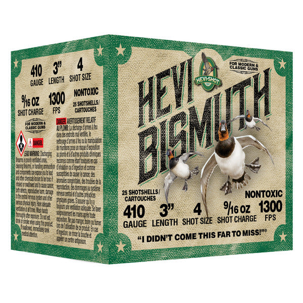 HEVI-SHOT 410bore BISMUTH 3" 9/16oz #4 25/bx 10/cs