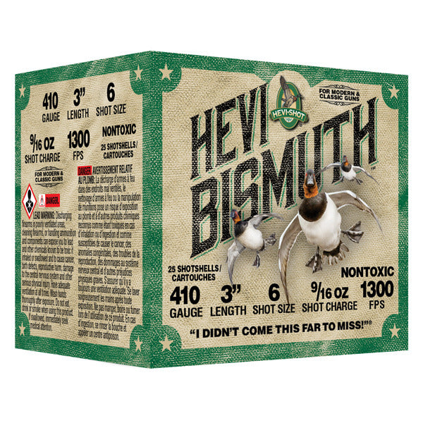 Hevi-Shot Hevi-Bismuth 410 Bore Ammunition 3" #6 9/16 oz 1300 fps Bismuth Box of 25