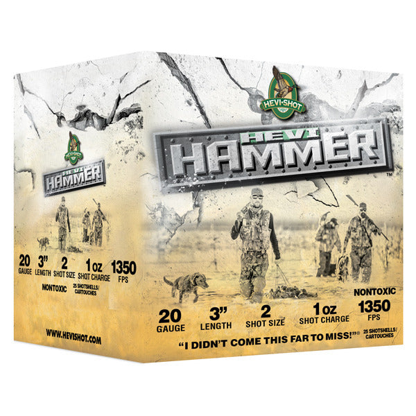 Hevi-Shot Hevi-Hammer 20 Gauge Ammunition 3" #2 1 oz 1350 fps Bismuth/Steel Box of 25